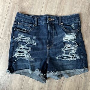 American Eagle next Level Stretch Denim Shorts Curvy Hi-Rise Shortie